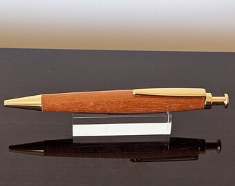 Sapele Click Pen – Gold Plated Fittings – Handmade Pen – Wooden Click Pen – Sapele Pen – Wood Pen – Fantastic Present or Gift - (80)