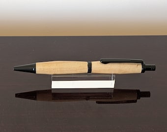 Click Pen - Recycled Maple – Gel Pen – Quality Pen – Wood Pen – Black Fittings – Wooden Pen – Ideal Present or Gift - Handmade - (57)