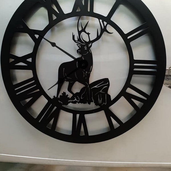 Décoration, horloge cerf, wall art  (france)