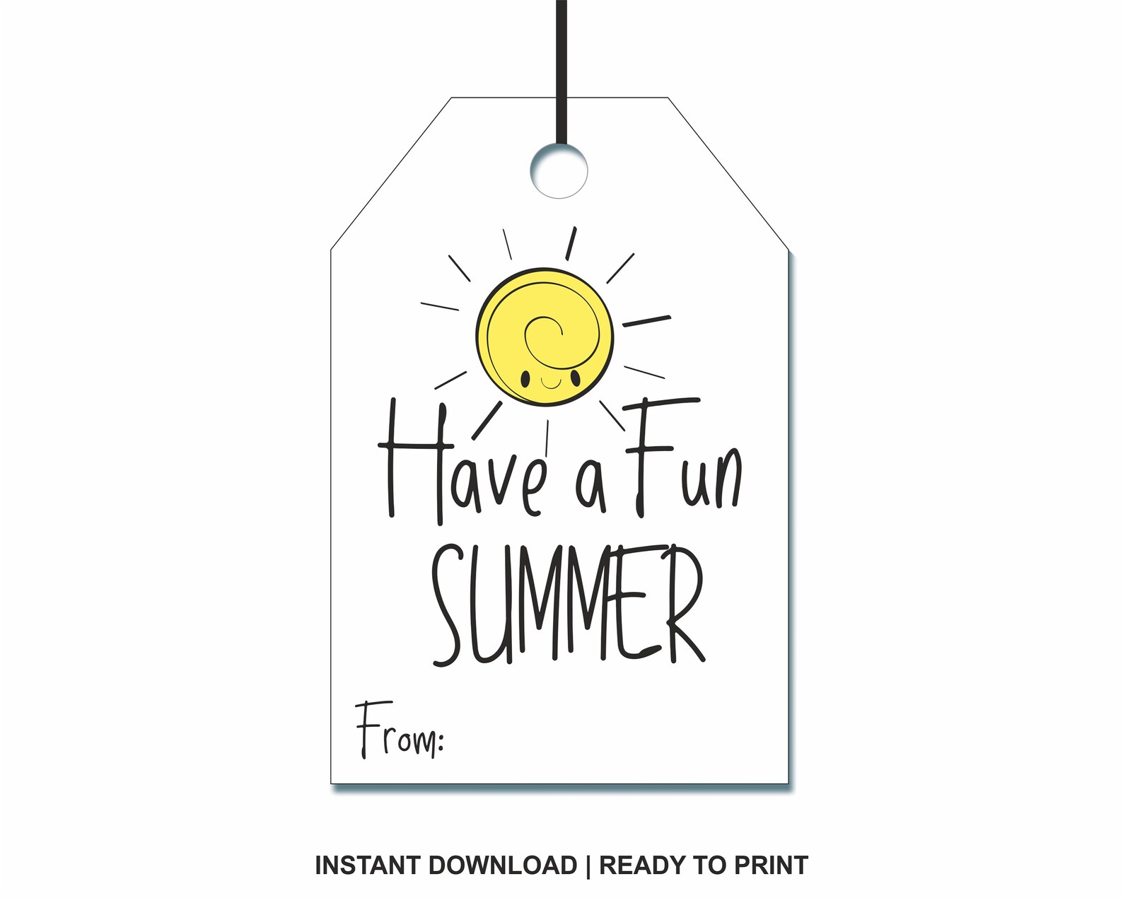 Summer Tags Summer Gift Tags Printable Gift Tag School Gift Etsy