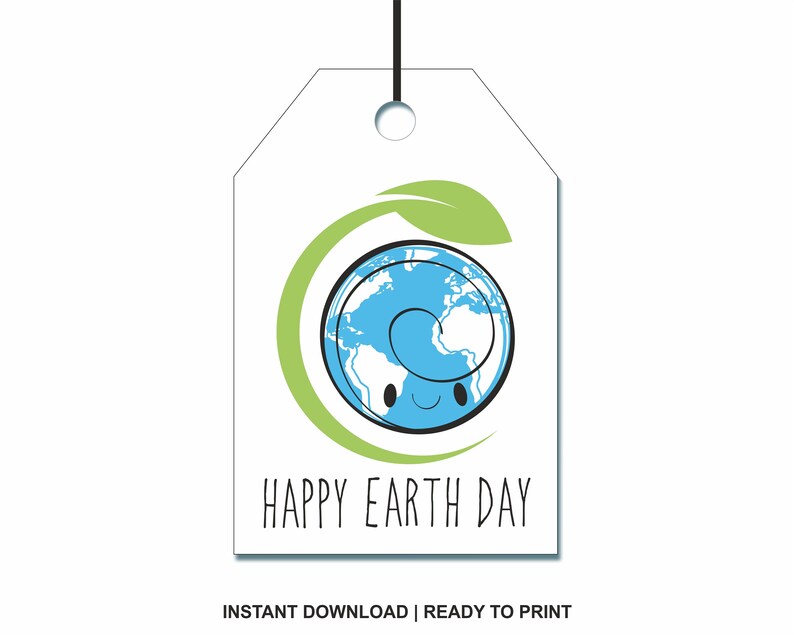 Earth Robe Tag Earth Day Tags, Earth Day Gift Tag, Happy Earth Day Tags, Earth Day ...