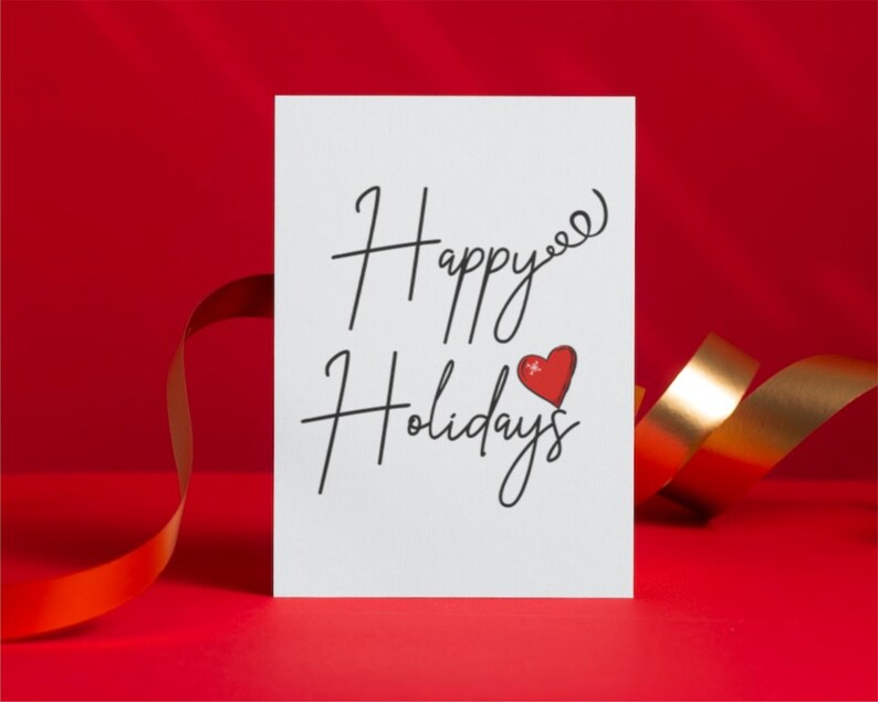 Printable Happy Holidays Card Digital Happy Holidays Card Printable Printable Happy Holidays Card Digital Happy Holidays Card Printable
