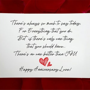 Digital Anniversary Card, Anniversary Card Printable, Happy Anniversary Card, Anniversary Card Digital Download, Romantic Anniversary Card