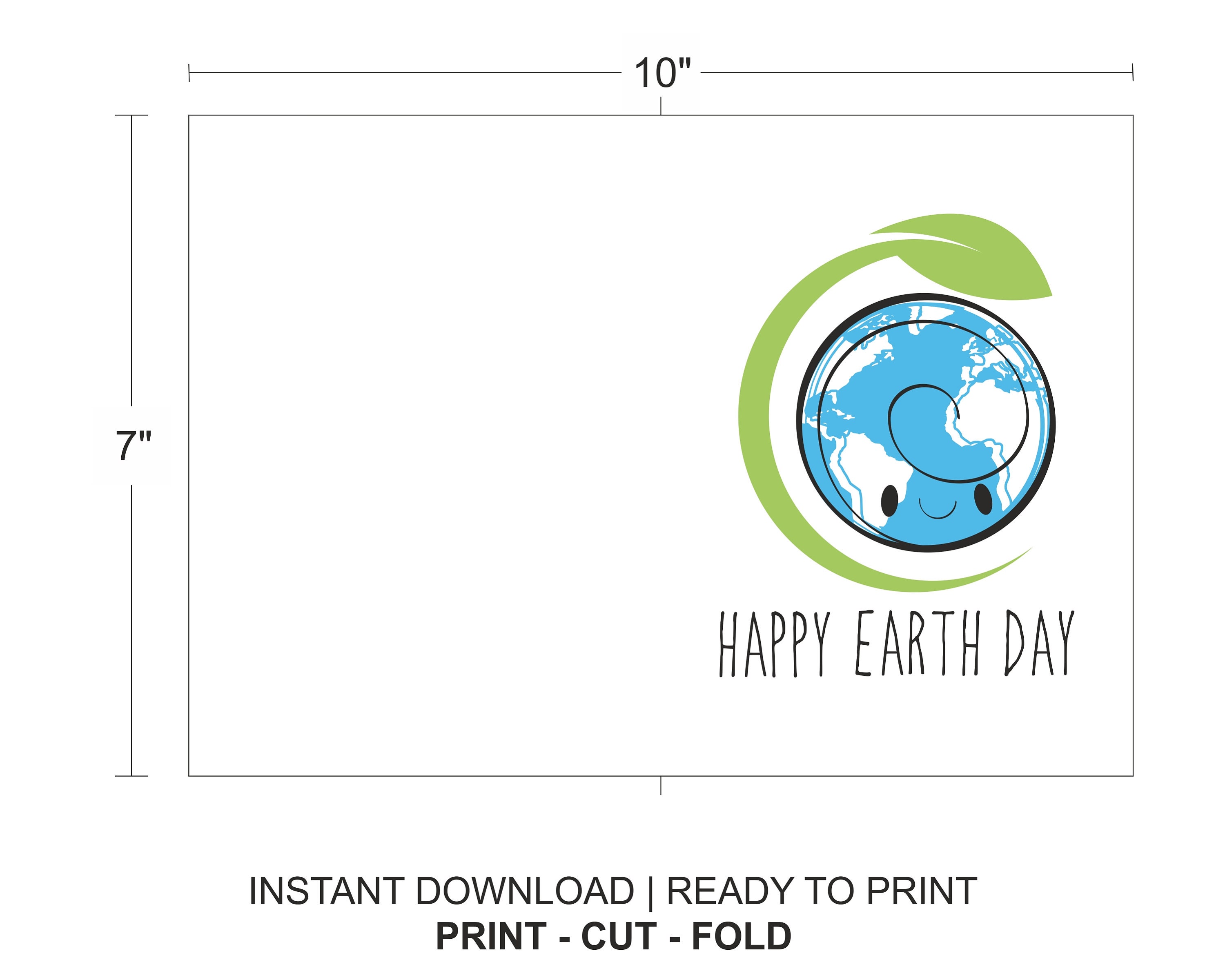 Earth Day Card, Happy Earth Day Card, Earth Day Card Printable, Earth ...