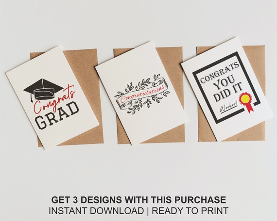 Graduation Card Graduation Printable Graduation Card - Etsy