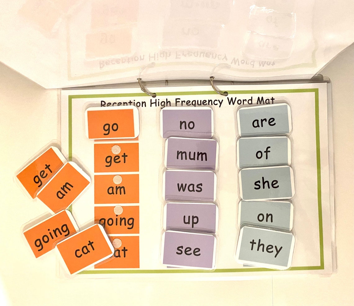 Reception High Frequency Words Binder book phonics words Etsy