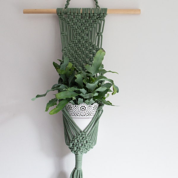 Kwietnik makrama / Macrame flower-bed