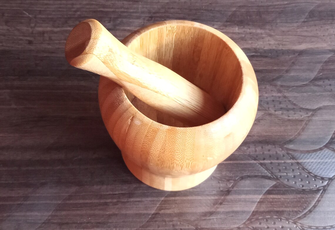 Wooden Okhli Mortar & Pestle Set Imam Dasta for Kitchen Etsy