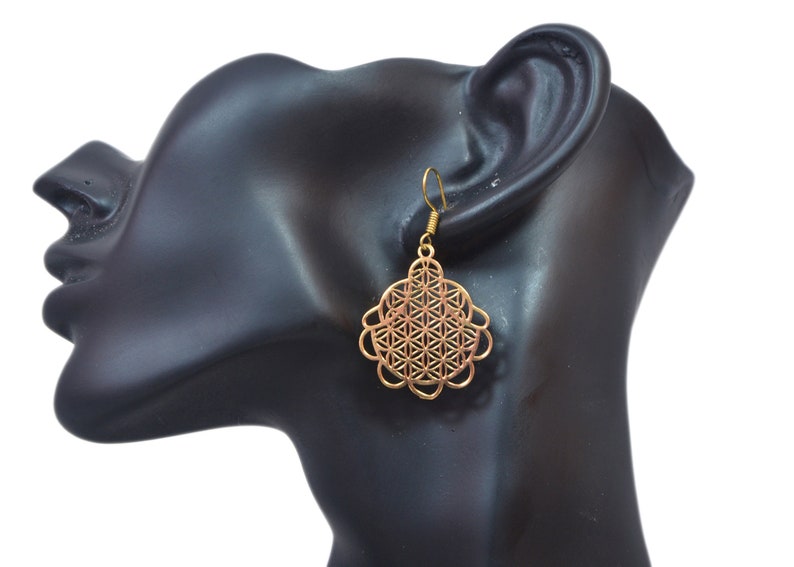 Ethnic Earrings Solid Brass Earrings Tribal Earrings Gift For Her Christmas Gift