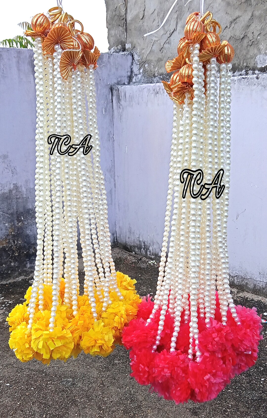 50 Bunches of Artificial Marigold Flower Pearl Decoration Etsy