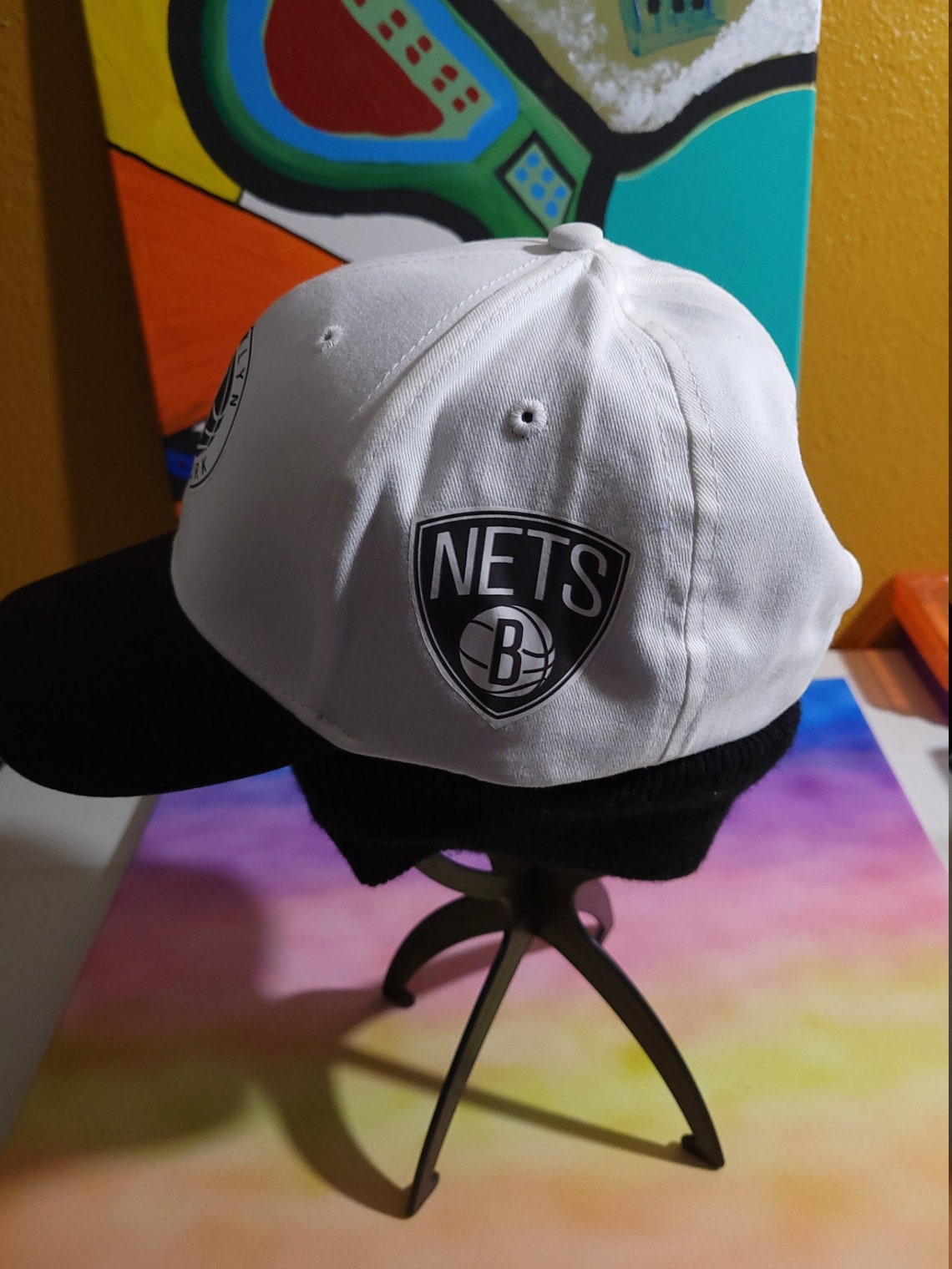 Brooklyn Nets customized cap. This is a youth cap. Etsy