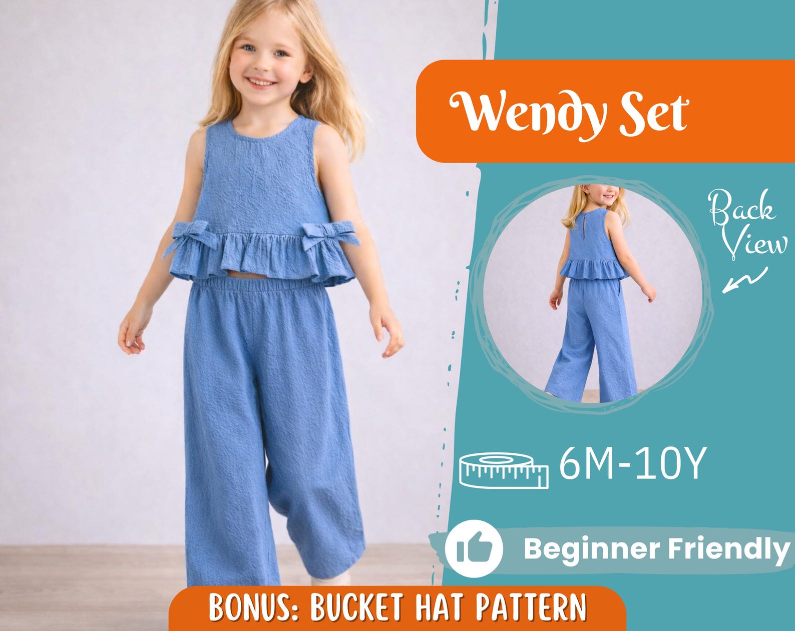 Top and Pants Pattern for Kids, Top Pattern, Kids Pattern, PDF Pattern ...