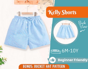 Kids Shorts Sewing Pattern, Shorts Pattern, Kids Pattern, Sewing Pattern, Beginner Pattern, Sewing Pattern Toddlers, Baby Sewing Pattern