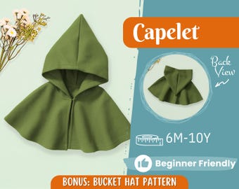 Cape Sewing Pattern for Kids, Capelet Pattern, Kids Pattern, Easy PDF Pattern, Beginner Pattern, Sewing Pattern Toddlers, Baby Pattern