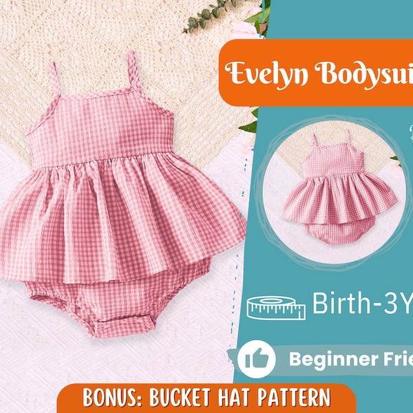 Baby Dress Sewing Pattern for Kids, Body Pattern, Kids Pattern, Dress Pattern, Beginner Pattern, Sewing Pattern Toddlers, Baby Pattern