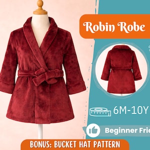 Wzór na szlafrok dla dzieci, wzór dla malucha, wzór dla dzieci, wzór PDF, wzór dla początkujących, wzór dla maluchów, wzór na szlafrok misia