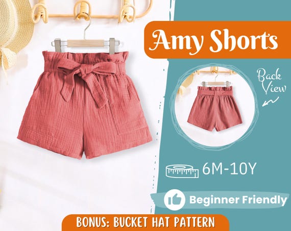Shorts Sewing Pattern for Kids, Shorts Pattern, Kids Pattern, PDF Pattern, Beginner Pattern, Sewing Pattern Toddlers, Baby Sewing Pattern
