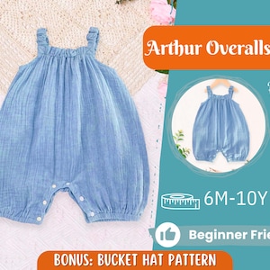 Overalls Sewing Pattern for Kids, Overalls Pattern, Kids Pattern, Jumpsuit Pattern, Beginner Pattern, Sewing Pattern Toddlers, Baby Pattern