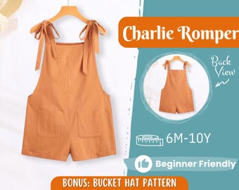 Romper Sewing Pattern for Kids, Romper Pattern, Kids Pattern, Overall Pattern, Beginner Pattern, Sewing Pattern Toddlers, Baby Pattern