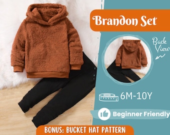Hoodie und Hosen Schnittmuster für Kinder, Hoodie Schnittmuster, Kinder Schnittmuster, PDF Schnittmuster, Anfänger Schnittmuster, Anfänger Schnittmuster, Schnittmuster Kleinkind, Leggings Schnittmuster