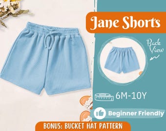 Kids Shorts Sewing Pattern, Shorts Pattern, Kids Pattern, Shorts for Kids, Beginner Pattern, Sewing Pattern Toddlers, Pants Pattern for Kids