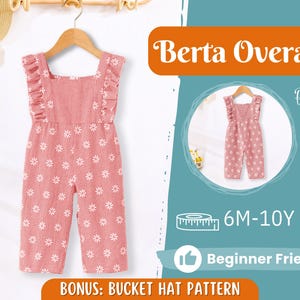 Overalls Sewing Pattern for Kids, Overalls Pattern, Kids Pattern, Jumpsuit Pattern, Beginner Pattern, Sewing Pattern Toddlers, Baby Pattern