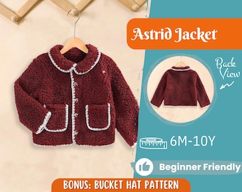 Jacket Sewing Pattern for Kids, Jacket Pattern, Kids Sewing Pattern, PDF Pattern, Beginner Pattern, Sewing Pattern Toddlers, Coat Pattern