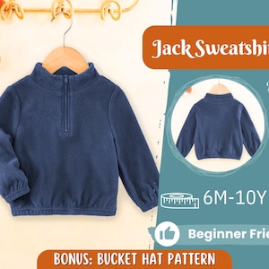 Sweatshirt Sewing Pattern for Kids, Easy Pattern, Kids Sewing Pattern, PDF Pattern, Beginner Pattern, Sewing Pattern Toddlers, Kids Pattern
