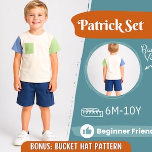 T-Shirt and Shorts Pattern for Kids, T-Shirt Pattern, Kids Pattern, PDF Pattern, Beginner Pattern, Sewing Pattern Toddlers, Shorts Pattern