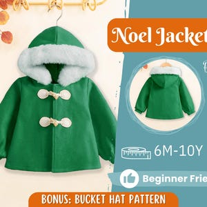 Jacket Sewing Pattern for Kids, Jacket Pattern, Kids Sewing Pattern, PDF Pattern, Beginner Pattern, Sewing Pattern Toddlers, Coat Pattern
