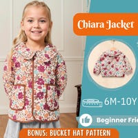 Kids Flora Jacket Sewing Pattern - Digital PDF - Size 2-12 - Quilted ...