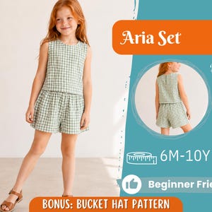 Top and Shorts Pattern for Kids, Top Pattern, Kids Pattern, PDF Pattern, Beginner Pattern, Sewing Pattern Toddlers, Shorts Pattern, Easy Top