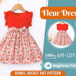 Dress Sewing Pattern for Kids, Dress Pattern, Kids Pattern, Summer Dress Pattern, Beginner Pattern, Sewing Pattern Toddlers, Baby Pattern