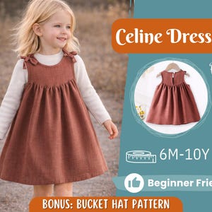 Dress Sewing Pattern for Kids, Dress Pattern, Kids Pattern, Summer Dress Pattern, Beginner Pattern, Sewing Pattern Toddlers, Baby Pattern