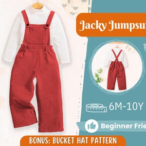 Jumpsuit Sewing Pattern for Kids, Overalls Pattern, Kids Pattern, Jumpsuit Pattern, Beginner Pattern, Sewing Pattern Toddlers, PDF Pattern
