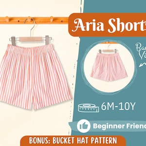 Shorts Sewing Pattern for Kids, Shorts Pattern, Kids Pattern, PDF Pattern, Beginner Pattern, Sewing Pattern Toddlers, Kids Sewing Pattern
