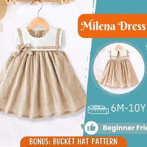 Dress Sewing Pattern for Kids, Dress Pattern, Kids Pattern, Summer Dress Pattern, Beginner Pattern, Sewing Pattern Toddlers, Baby Pattern