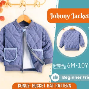 Jacket Sewing Pattern for Kids, Jacket Pattern, Kids Pattern, PDF Pattern, Beginner Pattern, Sewing Pattern Toddlers, Quilted Jacket Pattern