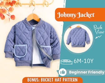 Jacket Sewing Pattern for Kids, Jacket Pattern, Kids Pattern, PDF Pattern, Beginner Pattern, Sewing Pattern Toddlers, Quilted Jacket Pattern