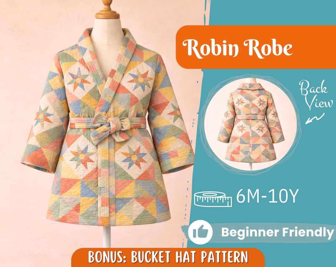 Fancy Robe Pattern Robe Sewing Pattern for Kids, Toddler Pattern, Kids Pattern, PDF ...