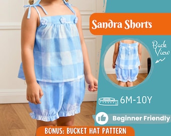 Kids Shorts Sewing Pattern, Shorts Pattern, Kids Pattern, Sewing Pattern, Beginner Pattern, Sewing Pattern Toddlers, Baby Sewing Pattern