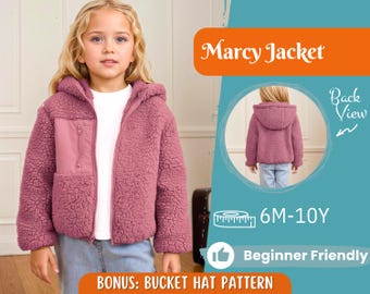 Jacket Sewing Pattern for Kids, Jacket Pattern, Kids Sewing Pattern, PDF Pattern, Beginner Pattern, Sewing Pattern Toddlers, Coat Pattern
