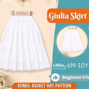 Maxi Skirt Sewing Pattern for Kids, Skirt Pattern, Kids Pattern, PDF Pattern, Beginner Pattern, Sewing Pattern Toddlers, PDF Sewing Pattern