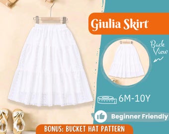 Maxi Skirt Sewing Pattern for Kids, Skirt Pattern, Kids Pattern, PDF Pattern, Beginner Pattern, Sewing Pattern Toddlers, PDF Sewing Pattern