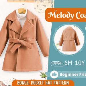 Coat Sewing Pattern for Kids, Coat Pattern, Kids Pattern, PDF Pattern, Beginner Pattern, Sewing Pattern Toddlers, Kids Jacket Pattern