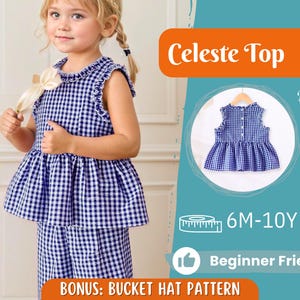 Toppatroon voor kinderen, toppatroon, kinderpatroon, meisjespatroon, beginnerspatroon, naaipatroon peuters, pdf-patroon
