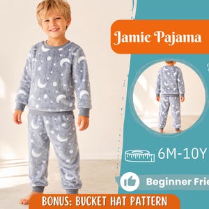 Pajama Set Sewing Pattern for Kids, Sweatshirt Pattern, Pants Pattern, Kids Pattern, PDF Pattern, Beginner Pattern, Sewing Pattern Toddlers