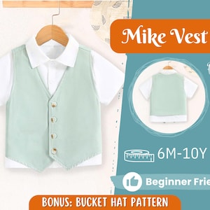 Vest Sewing Pattern for Kids, Kids Vest, Kids Pattern, PDF Pattern, Beginner Pattern, Sewing Pattern Toddlers, Kids Elegant Vest Pattern