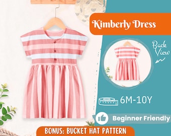 Dress Sewing Pattern for Kids, Dress Pattern, Kids Pattern, Summer Dress Pattern, Beginner Pattern, Sewing Pattern Toddlers, Baby Pattern