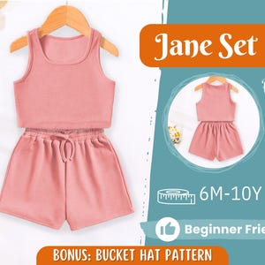 Top and Shorts Pattern for Kids, Top Pattern, Kids Pattern, PDF Pattern, Beginner Pattern, Sewing Pattern Toddlers, Shorts Pattern, Easy Top